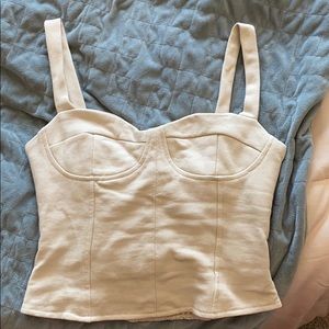 Olivaceous Corset Tank Top